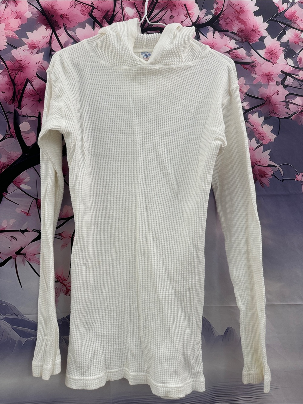 Urban outfitters Robert P White Thermal Hooded Long-Sleeve Shirt Comfortable
